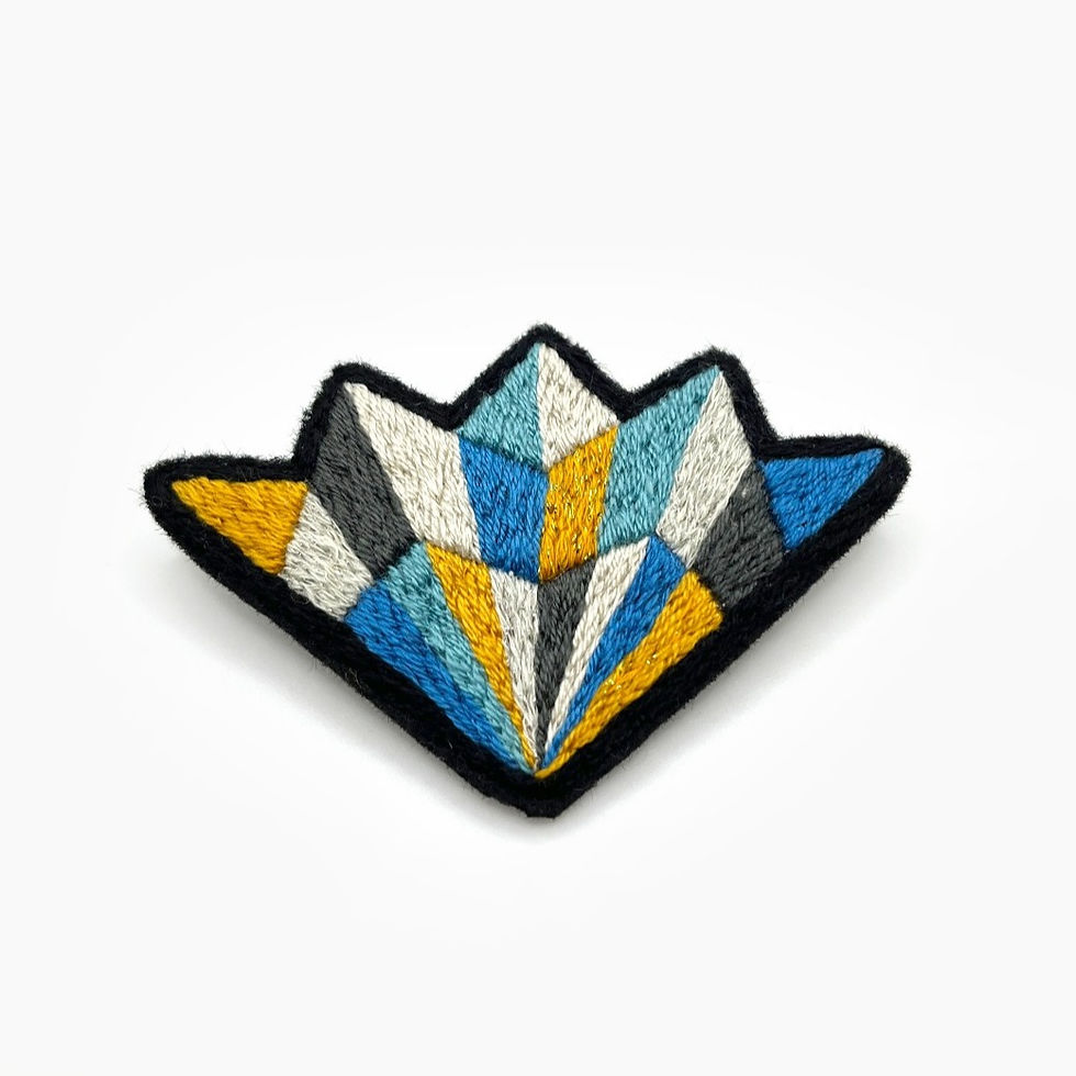 Thumbnail: Brooch NATTERGAL blue yellow