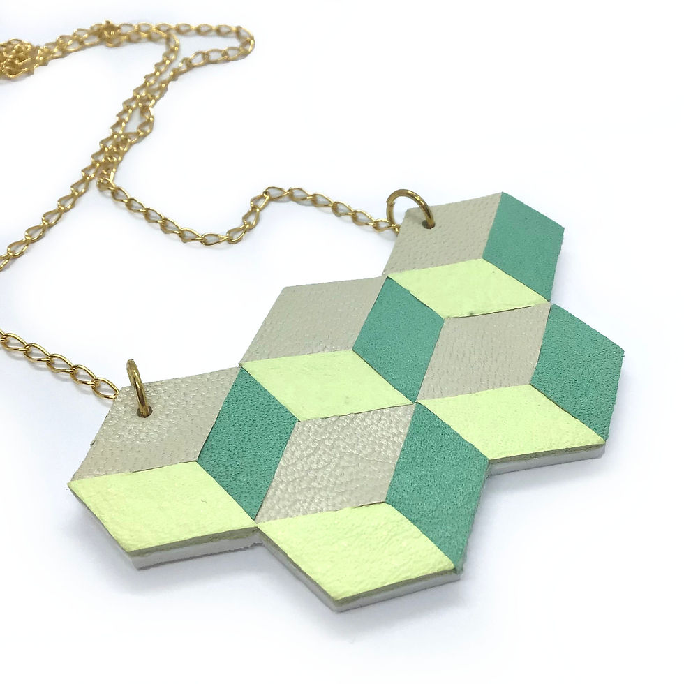 Thumbnail: Necklace Leather Cube #12