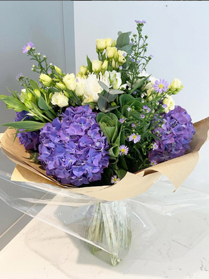 Blue hydrangea bouquet