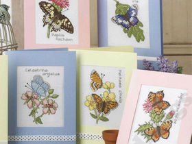 ОТКРЫТКИ С БАБОЧКАМИ. ВЫШИВКА КРЕСТОМ, СХЕМЫ.