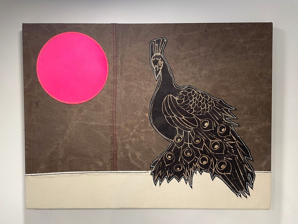 Peacock with Pink Sun, 2024