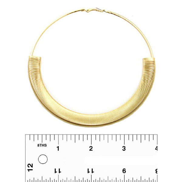 Thumbnail: Tres Orne Silver or Gold Hoop Earrings