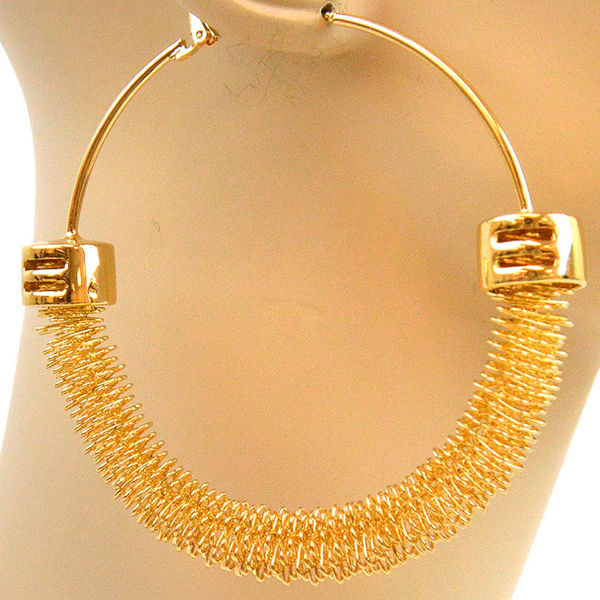 Thumbnail: Energia Spiral Gold Hoops