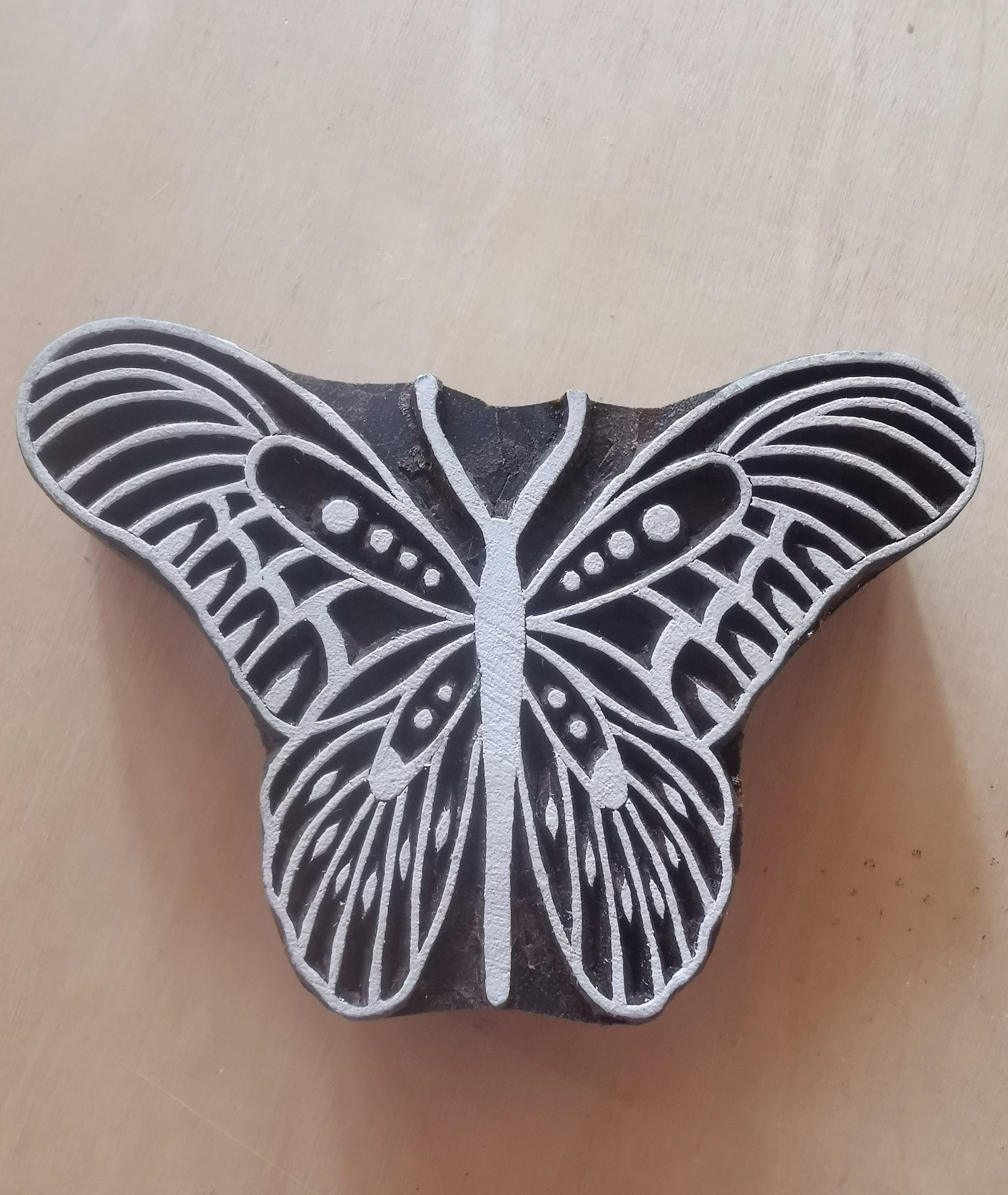 Butterfly Stamp 9.5cm for Ceramics, Pottery, Wood, Clay, Fabric