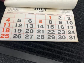 1965 Calendar 7up soda Pop SpecialtyRepairsMods