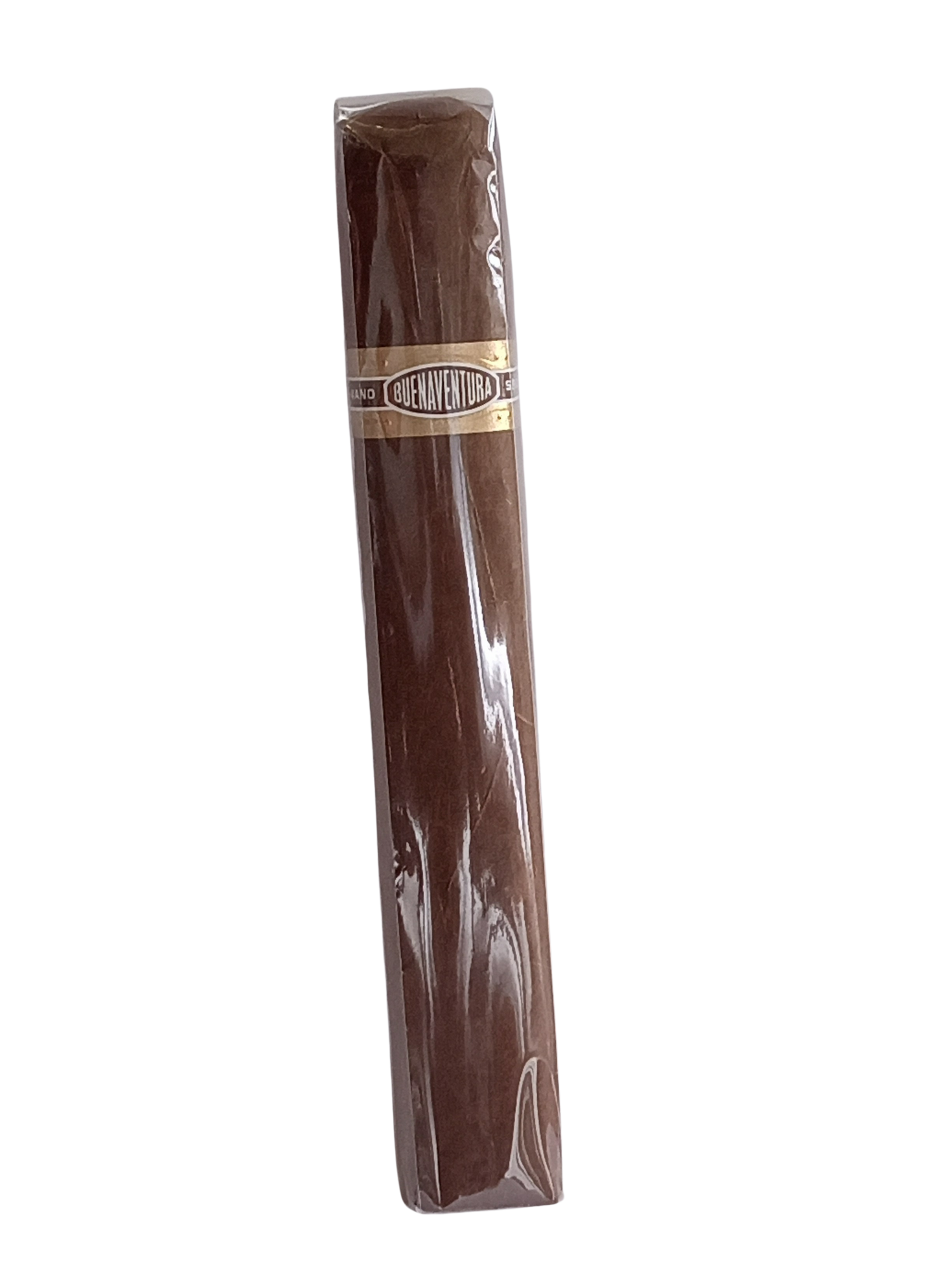 Buenaventura cigar wrapped in cellophane.