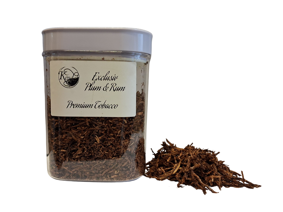 Exclusiv Plum & Rum premium tobacco in a container