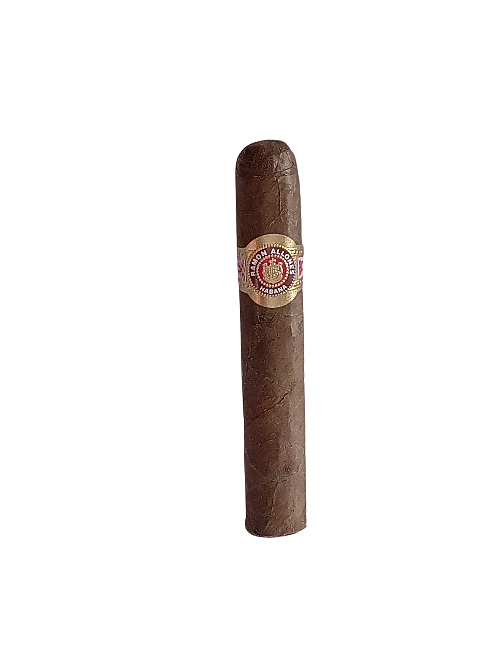 Ramon Allones cigar against a black background.