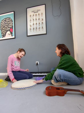 Sesión de musicoterapia