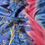 Thumbnail: Hand-painted 100% Silk Scarf in Dark Pink, Blue, Black SC0890