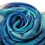 Thumbnail: Hand-painted 100% Silk Scarf in Emerald, Turquoise, Blue, Black SC0910
