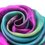 Thumbnail: Hand-painted 100% Silk Scarf in Lime, Emerald, Pink, Violet SC0929