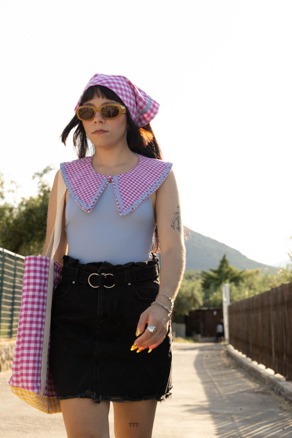 Μικρογραφία: Bandana |Gingham Fuchsia