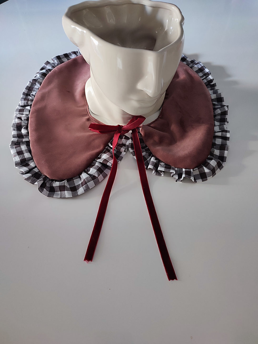 Μικρογραφία: Brown Gingham frilled collar| Peter Pan 