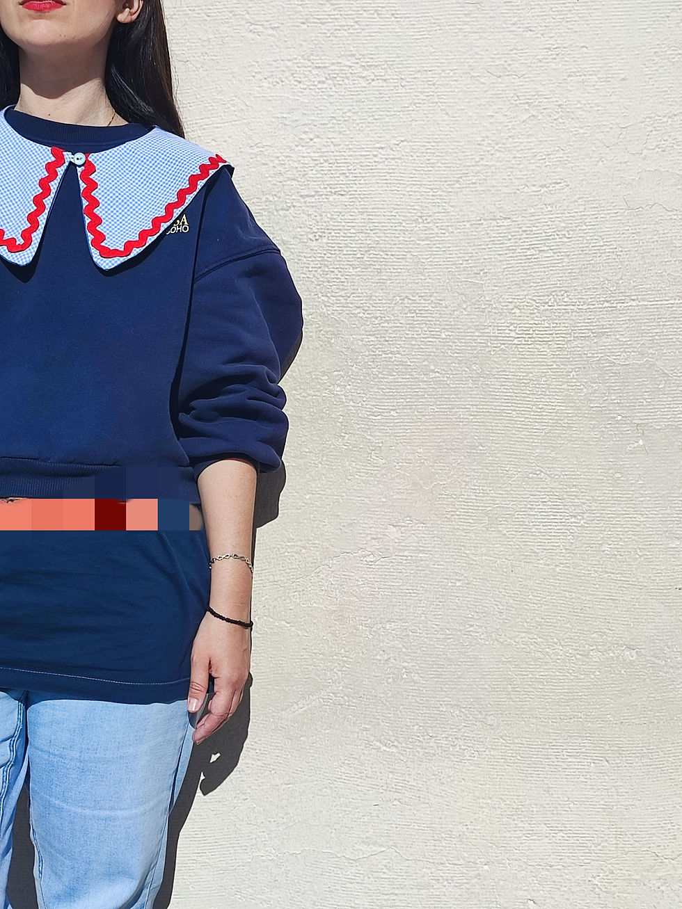 Μικρογραφία: PILGRIM Collar || Baby blue vichy