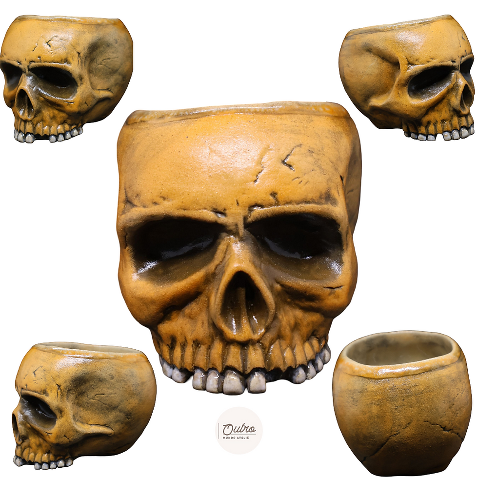 Miniatura: Copo Caveira laranja 