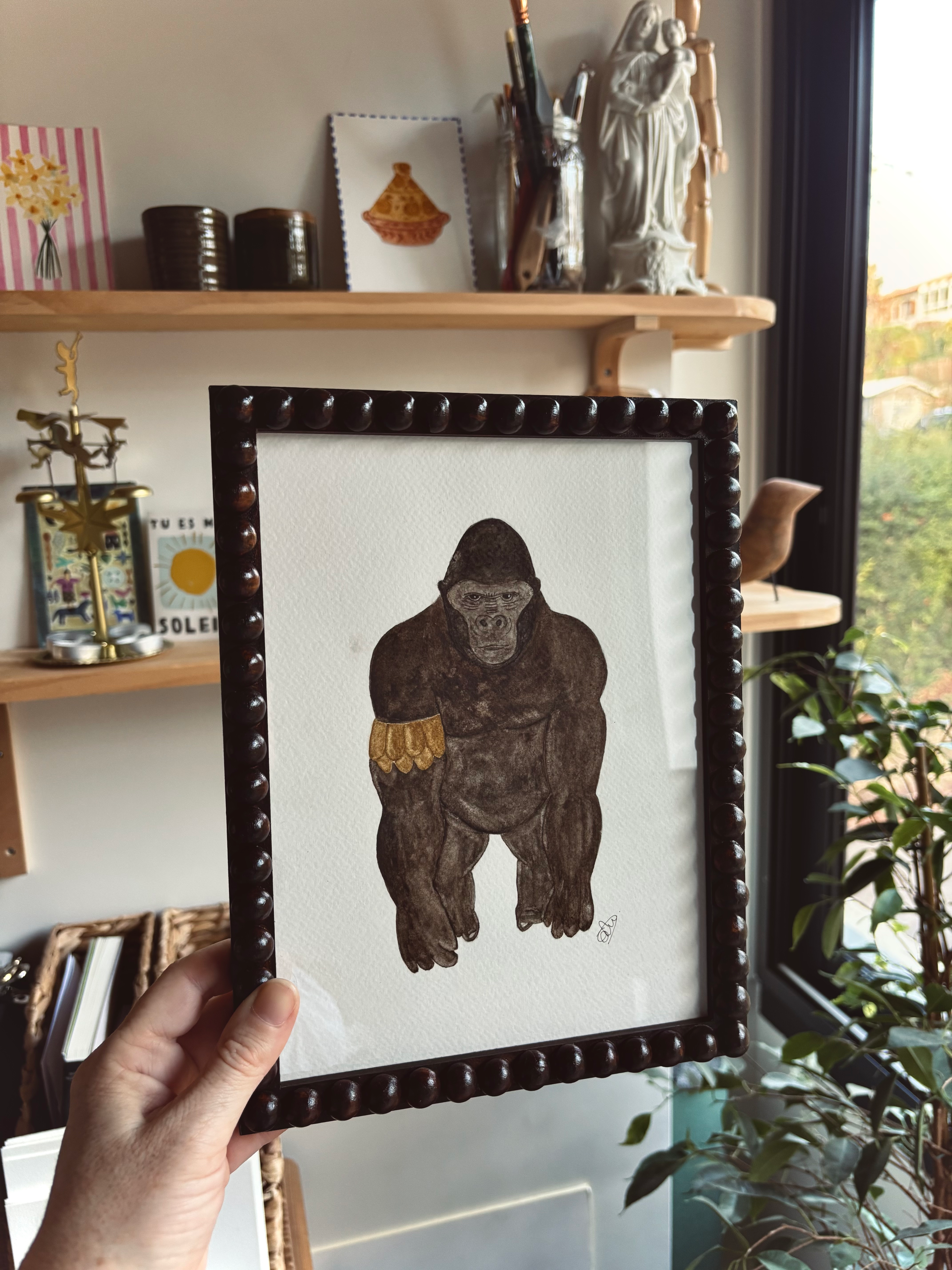 Illustration originale LE GORILLE – Collection Automne 2025