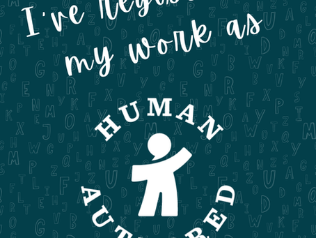 My Books Are Human Authored (not a sentence I ever thought I'd have to write, but here we are...)