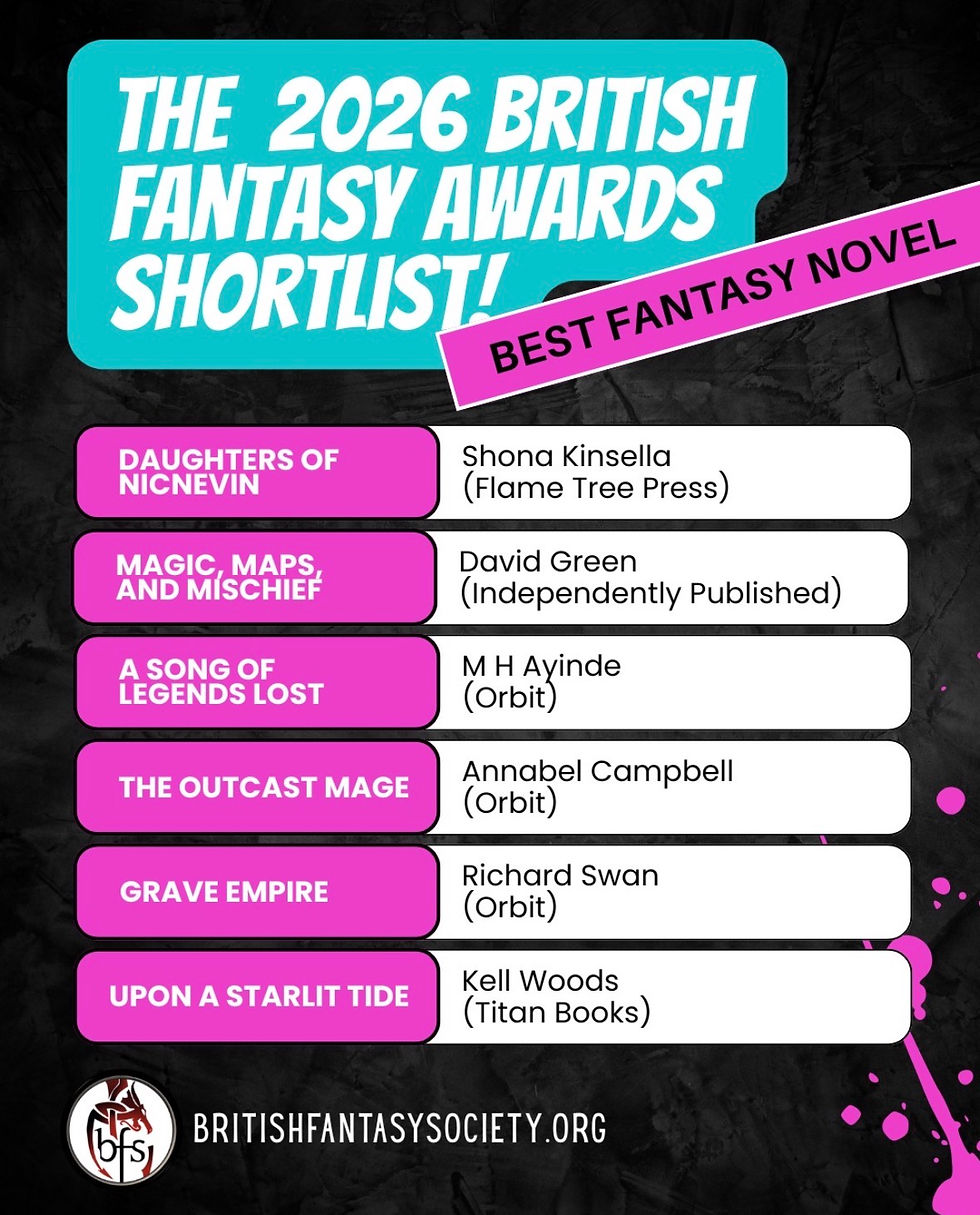 I'm a British Fantasy Award Finalist! (Twice!)