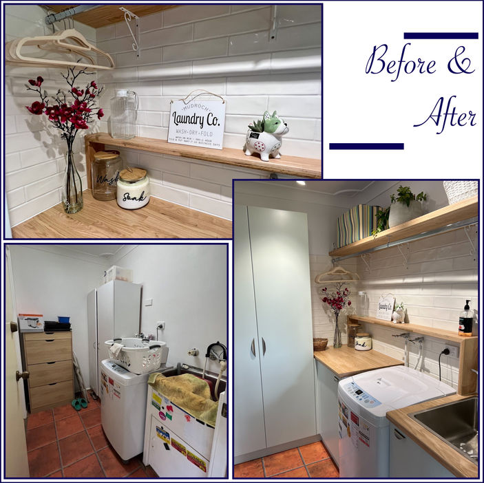 simple laundry renovation, laundry reno on budget