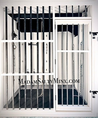 Prisoner Cell, BDSM, Bondage, Professional Dominatrix, MadamSaltyMinx.com, Heavy bondage, sleepsack, straitjacket, Confinement Bondage, BDSM Session, Domina, Rope Bondage, Shibari