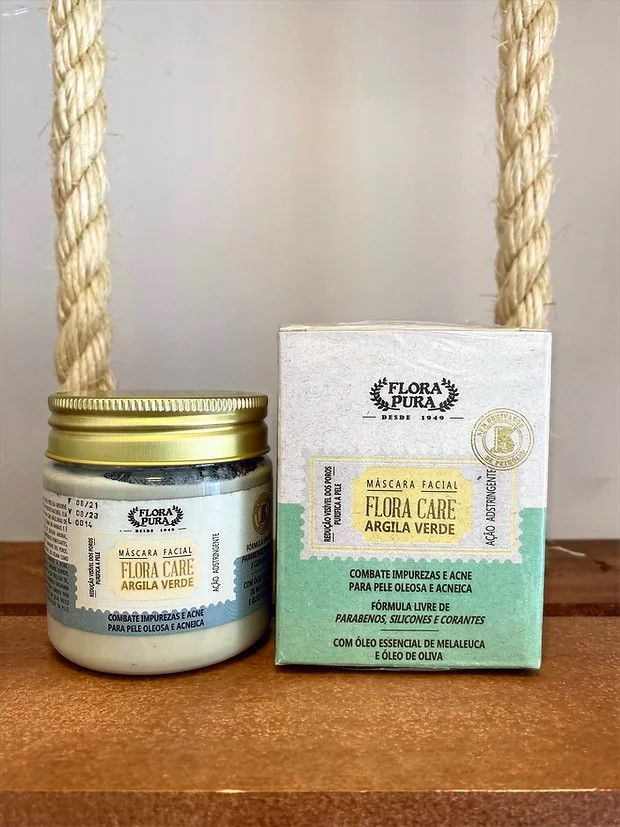 Miniatura: Flora Pura - Máscara Facial de Argila Verde -Linha Flora Care