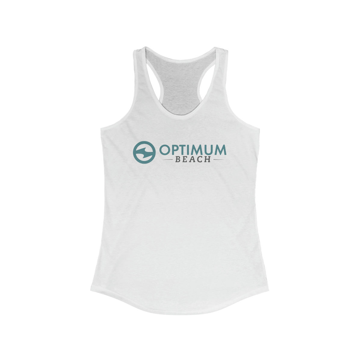 Juniors White Ideal Racerback Tank