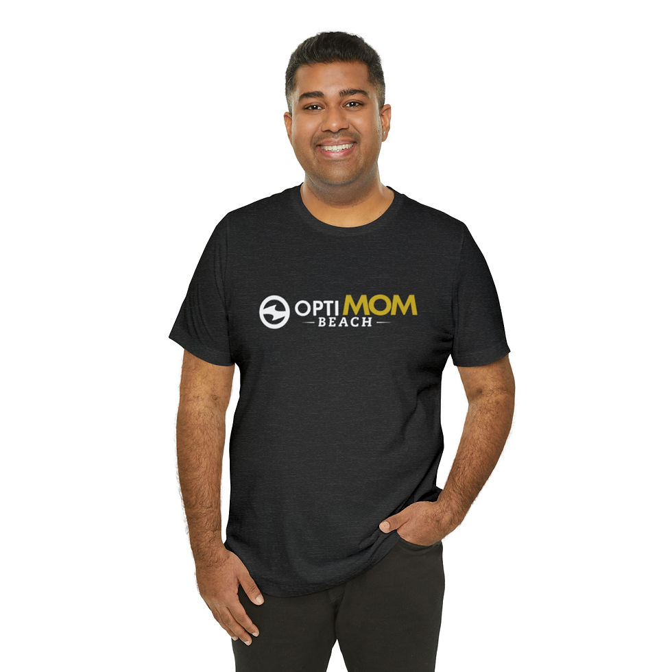 Thumbnail: OptiMOM Black and Gold Jersey Short Sleeve Tee