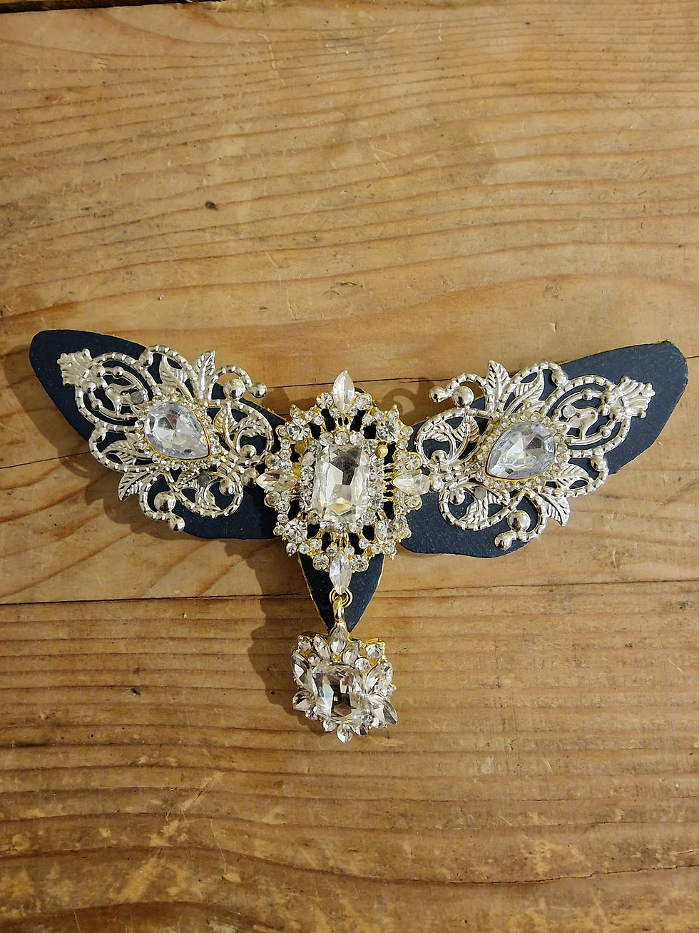 Ex-voto Libellule bleu/argent