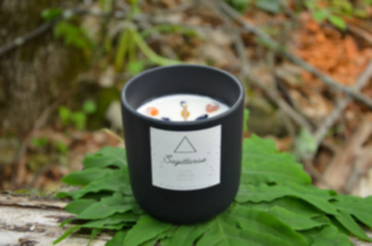 Sagittarius Crystal Candle