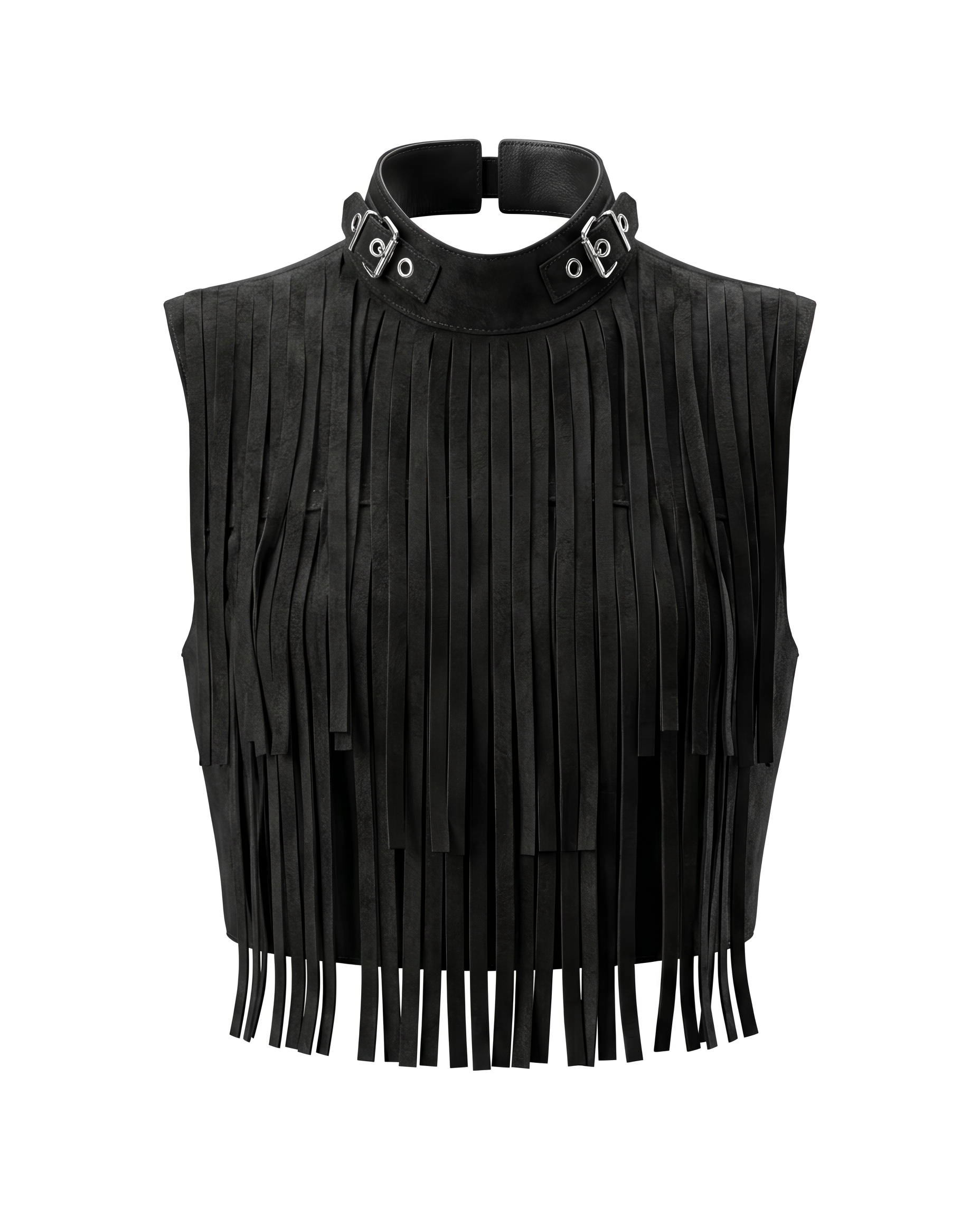 BLACK FRINGES TOP