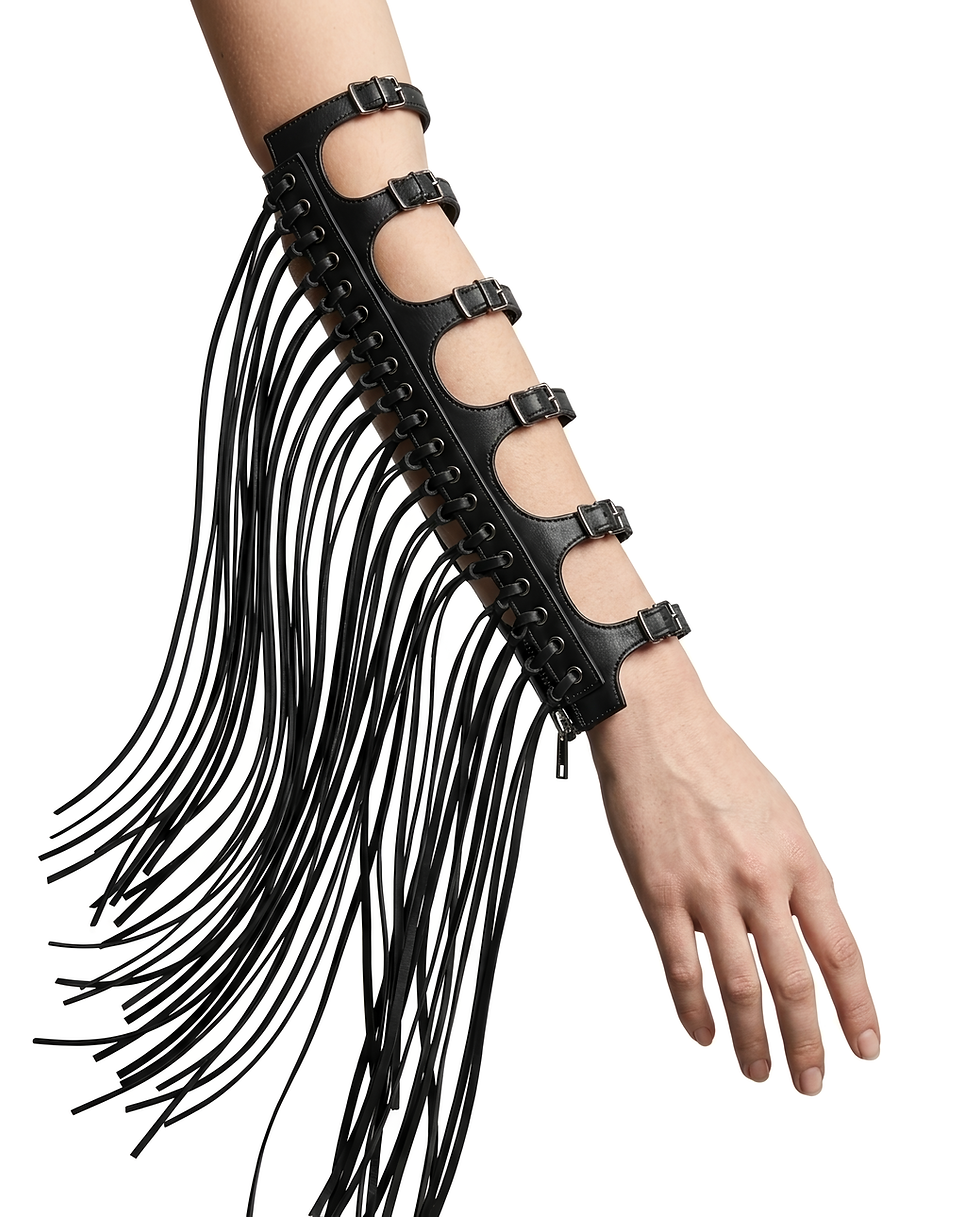 Miniatura: BLACK FRINGED MITTENS