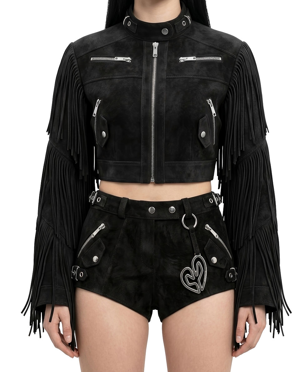 Miniatura: BLACK FRINGES JACKET