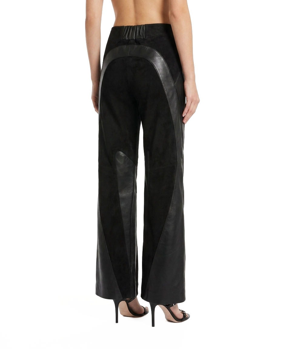 Miniatura: BLACK LEATHER MOTORBIKE PANTS