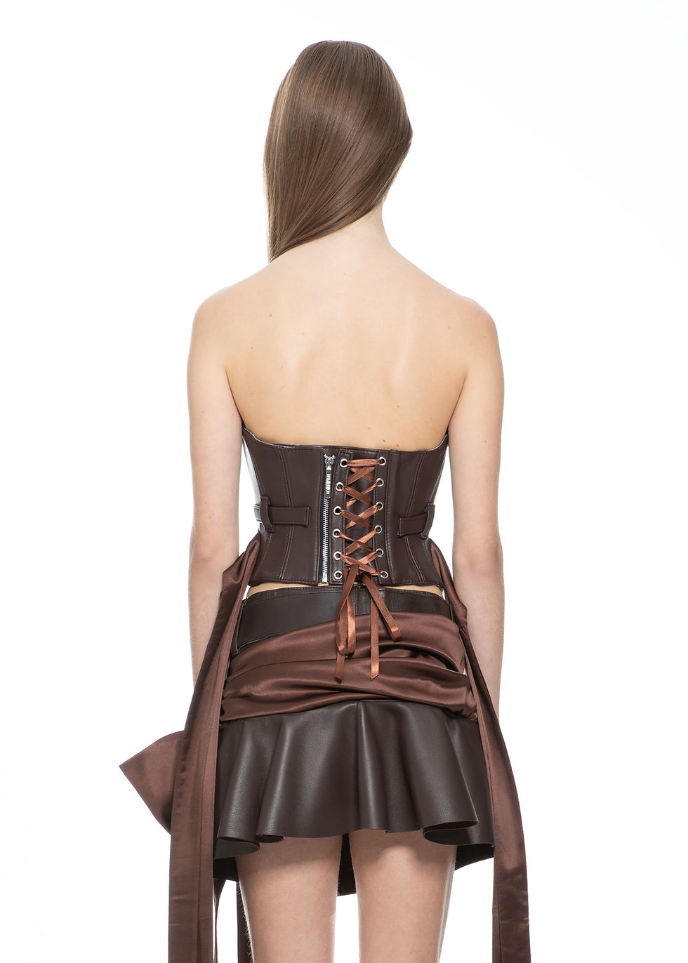 Miniatura: DRAPED BROWN CORSET