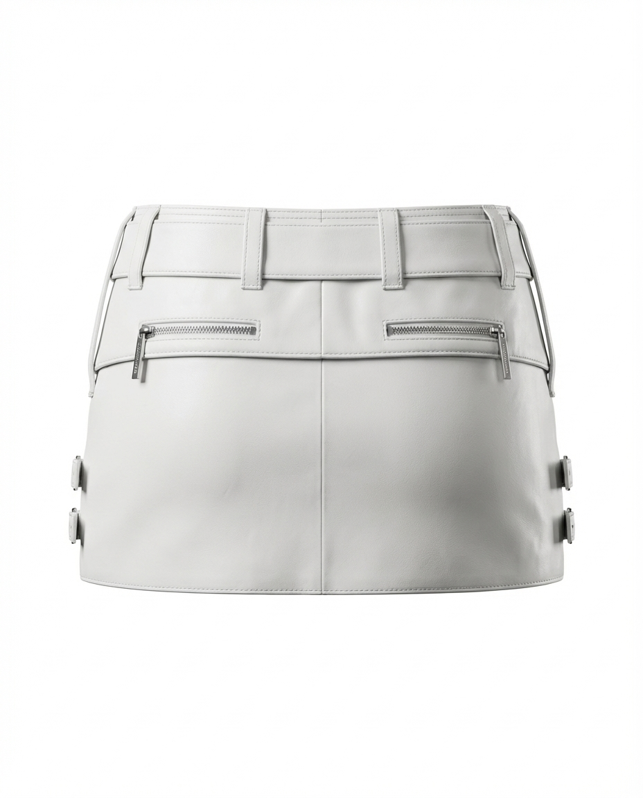 Miniatura: SAMSUNG X DOMINNICO  WHITE LEATHER SKIRT
