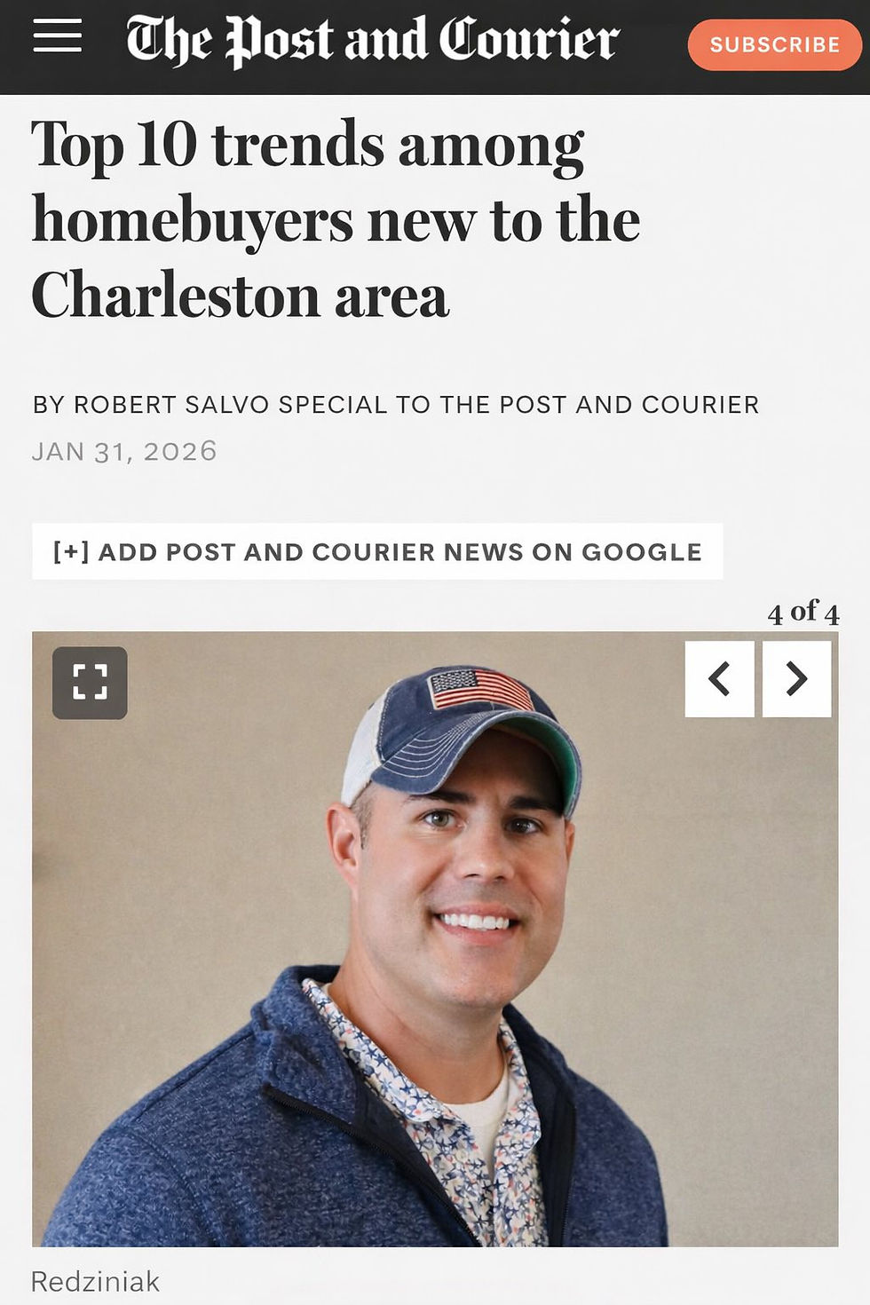 Post and Courier article on Charleston real estate trends.