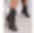 Thumbnail: Black Open-Toe Dance Shoes with Lace-Up Design