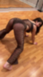 Thumbnail: Wild Charm dance costume of two pieces (bodysuit and pants)