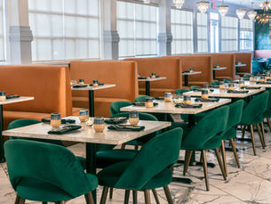Modern fine dining interior at Safar by Karimi Cupertino