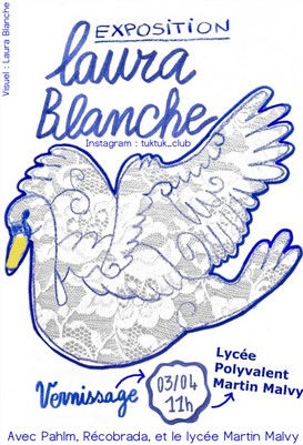 Vernissage de la résidence de Laura Blanche à la ressourcerie, ouvert au public
