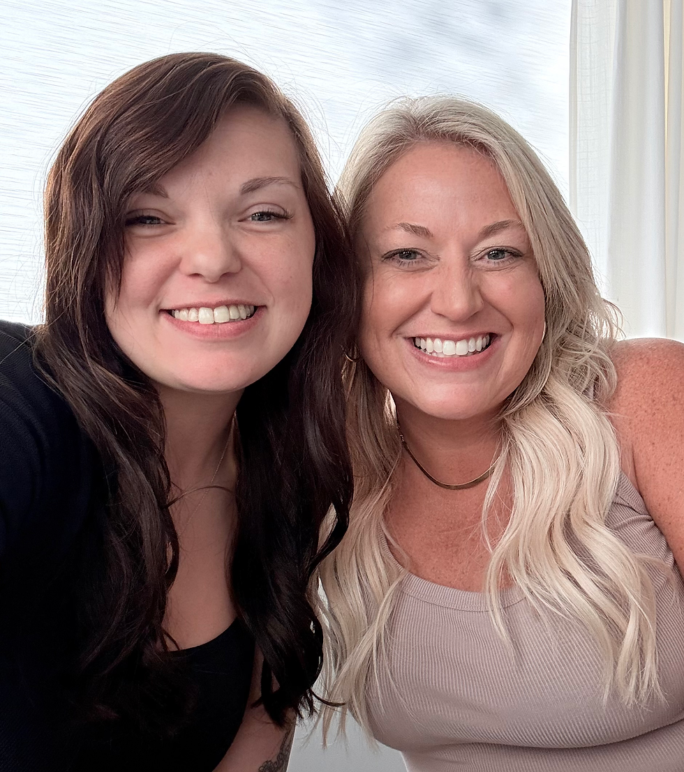 Childcare Confidential podcast hosts Jessica Hampton and Katy Denk