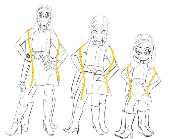 Retro futuristic character exploration: Fashion Designer