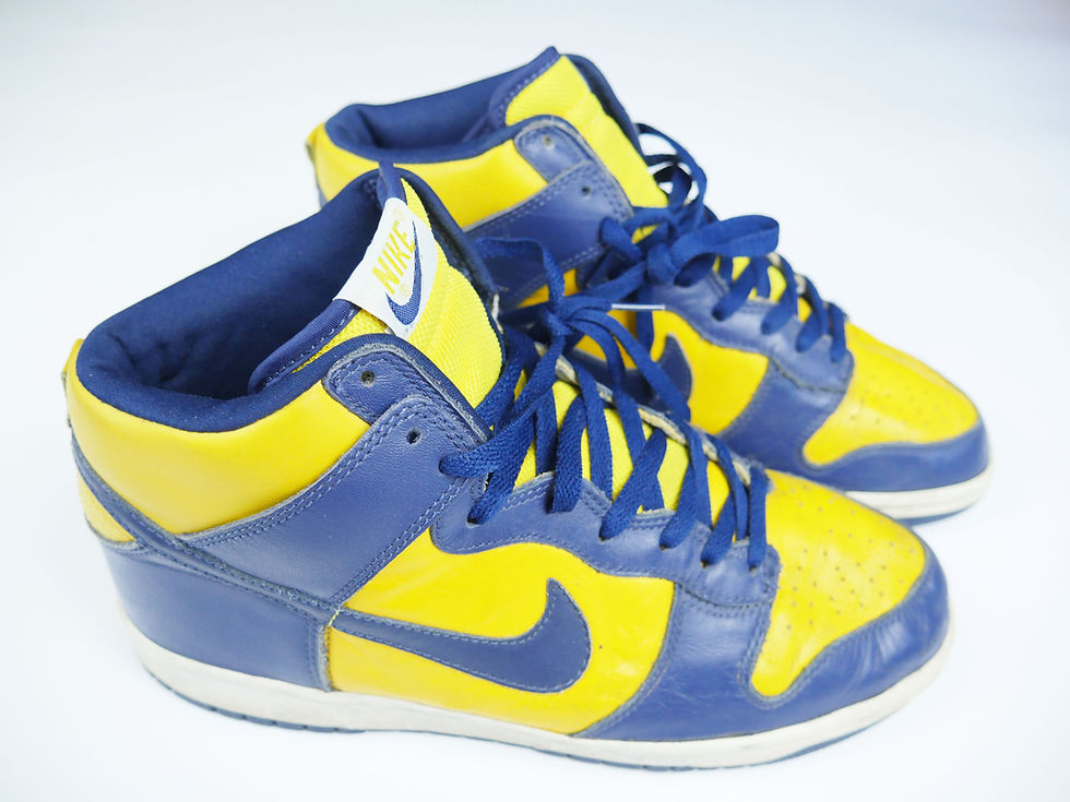 Thumbnail: Vintage Nike Dunk High "Michigan" 2003 / EUR: 44