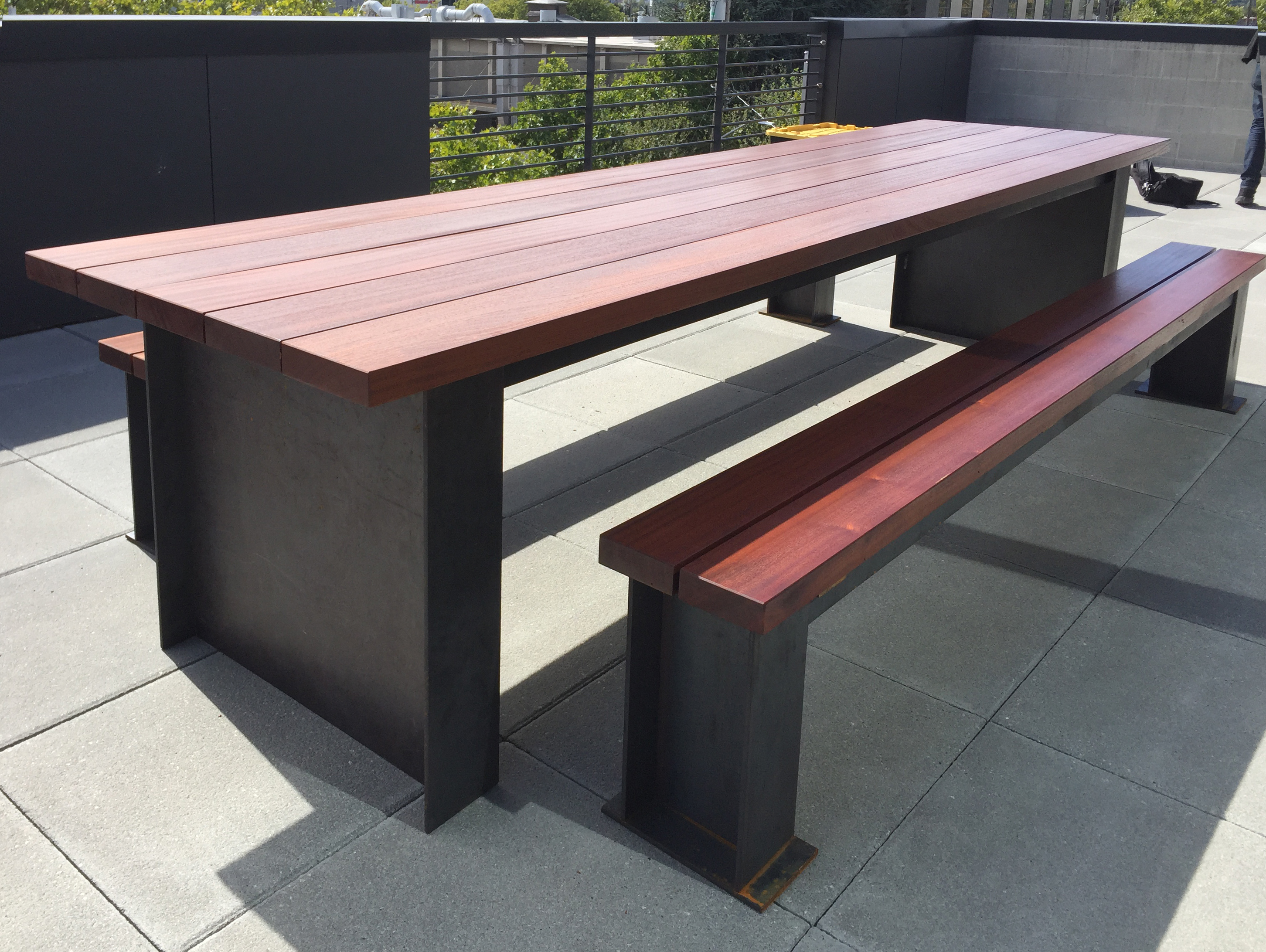 I Beam Outdoor Table Weldglue