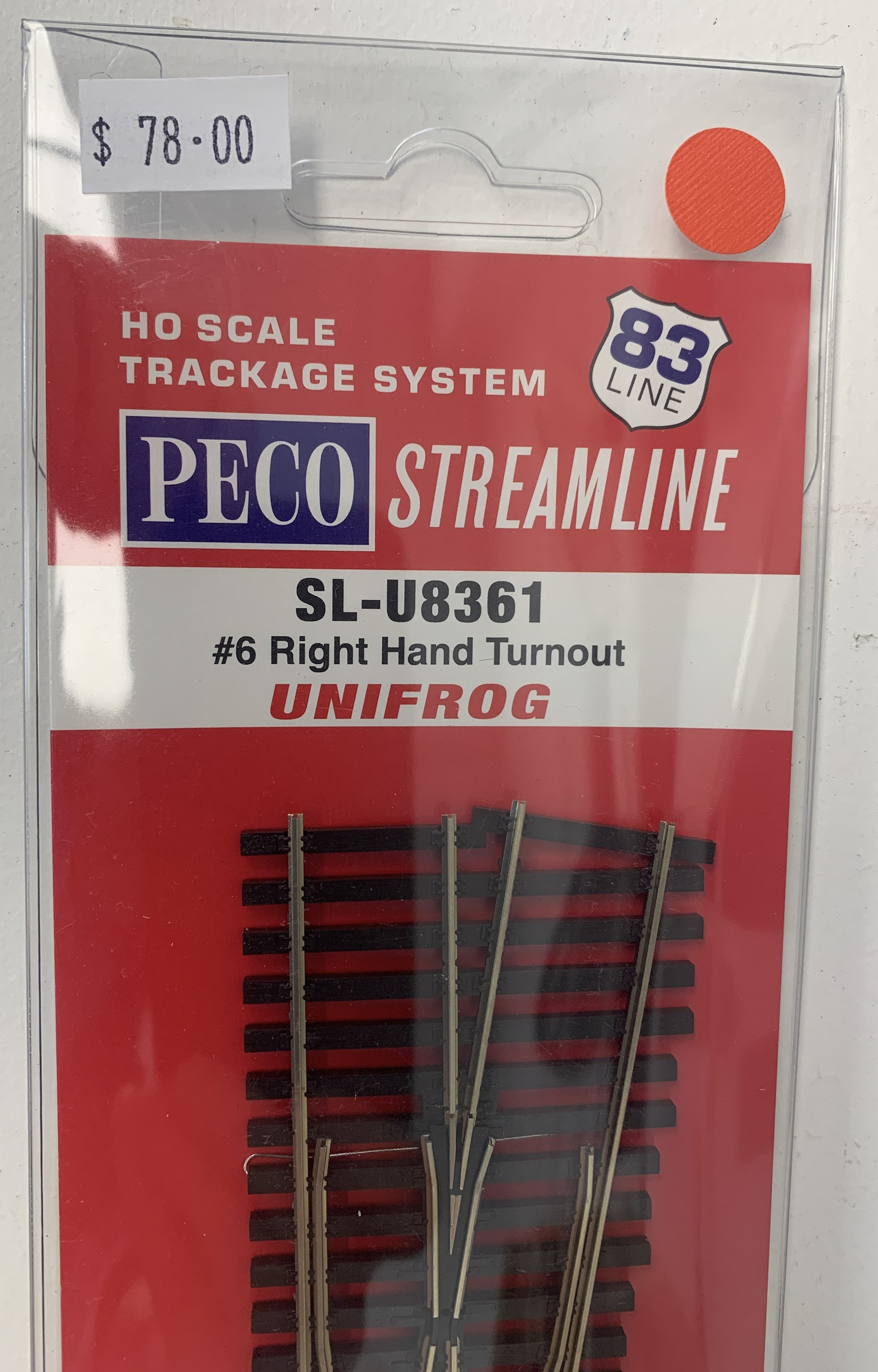 Peco Code 83 #6 RH Unifrog