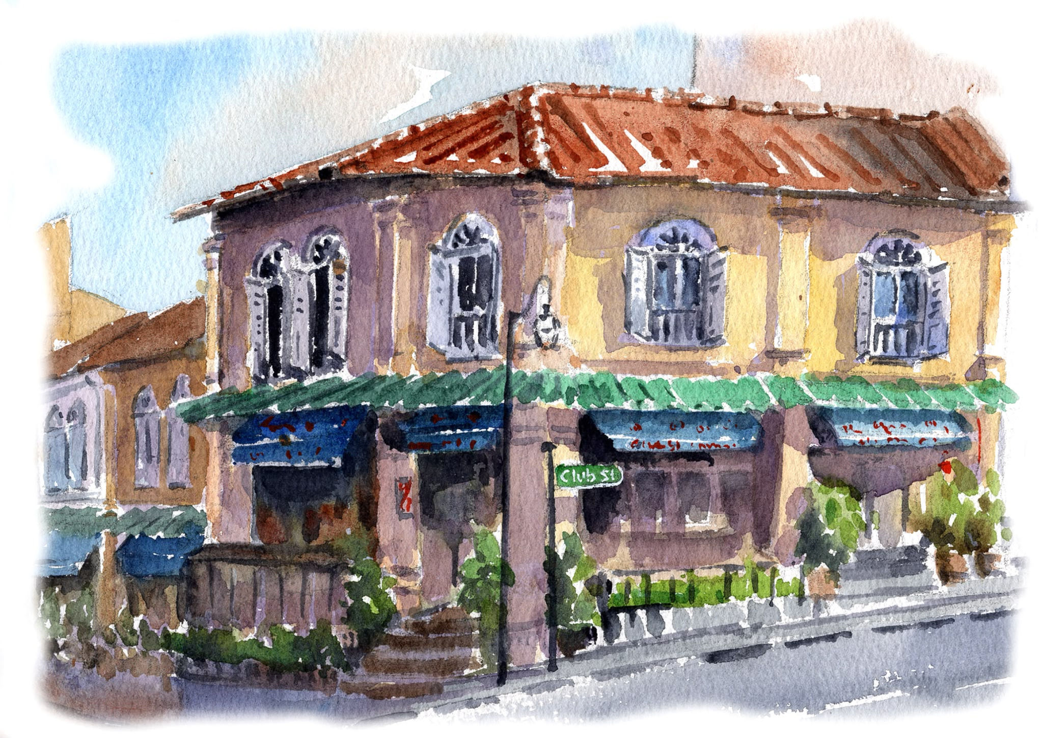 Plein Air Watercolour Workshop @ Club Street (Outdoor)