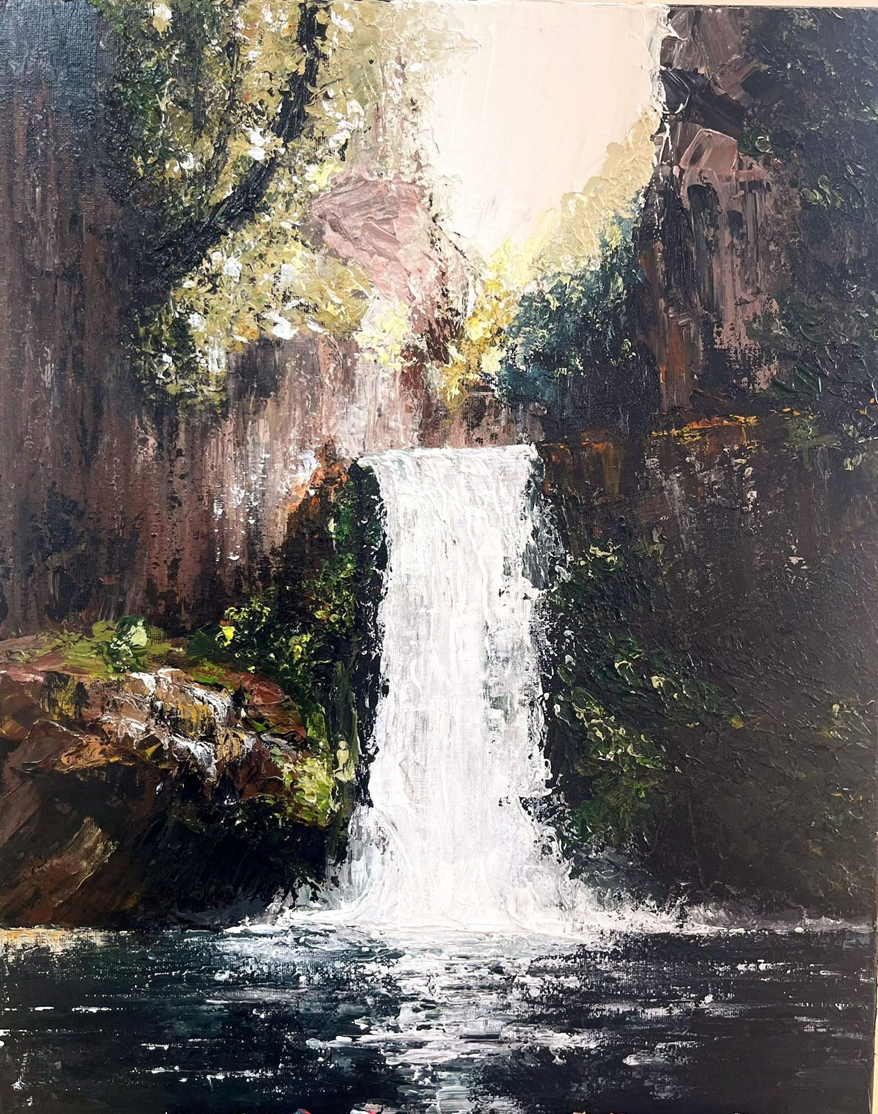 Waterfall Knife Painting