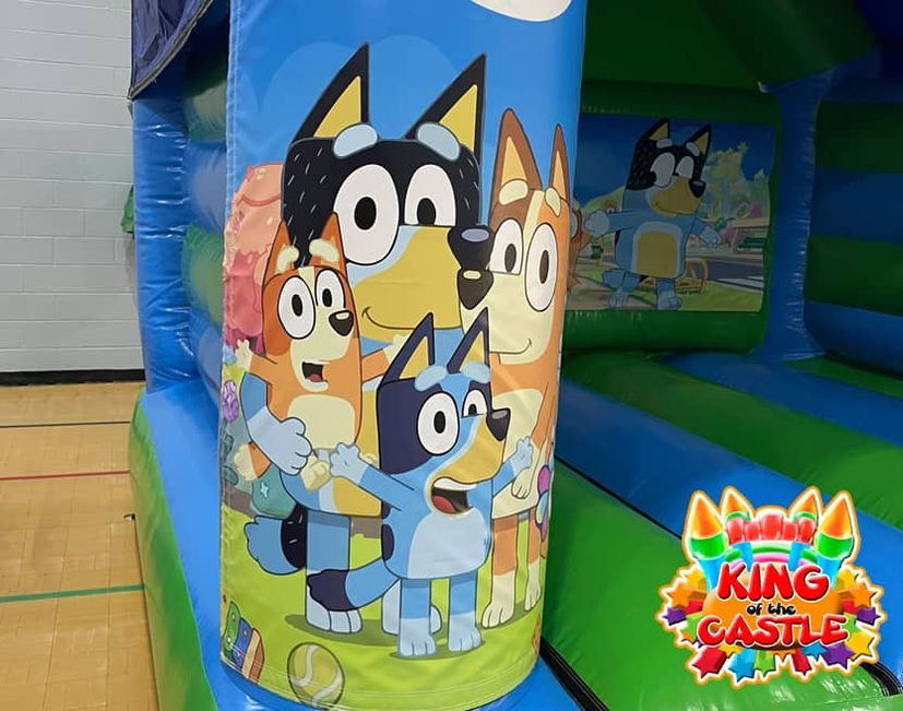Bluey Bouncy Castle Hire in Dunfermline, Glenrothes and Kirkcaldy plus Tullibody, Larbert and Alloa