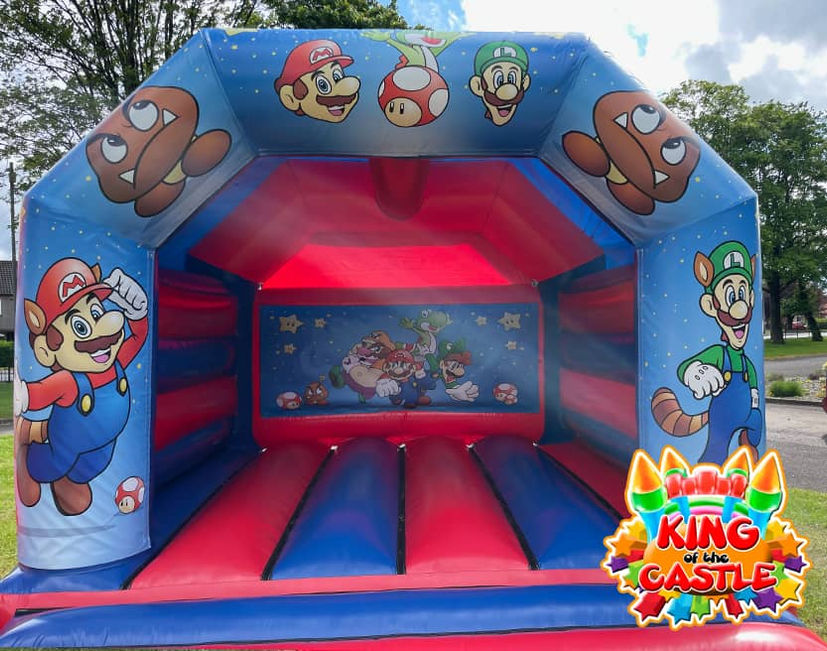 Super Mario Bouncy Castle Hire in Dunfermline, Glenrothes and Kirkcaldy plus Tullibody, Larbert and Alloa
